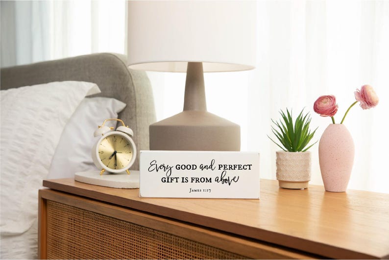 James 1:17 Sign | Bible Verse Nursery Art | Scripture Decor image 8