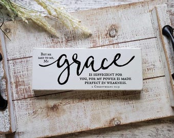 2 Corinthians 12:9 — My Grace Is Sufficient for You | Encouraging Home Decor