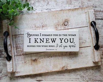 Jeremiah 1:5 — God Knew You Before You Were Born | Children’s Bible Verse Decor
