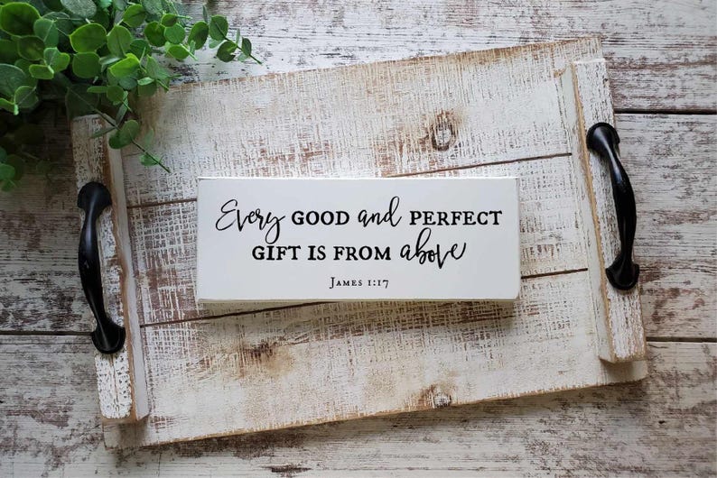 James 1:17 Sign — Bible Verse Nursery Decor | Encouraging Scripture Art image 9