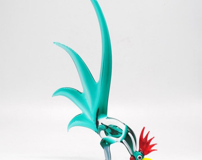 Pecking Rooster - Teal