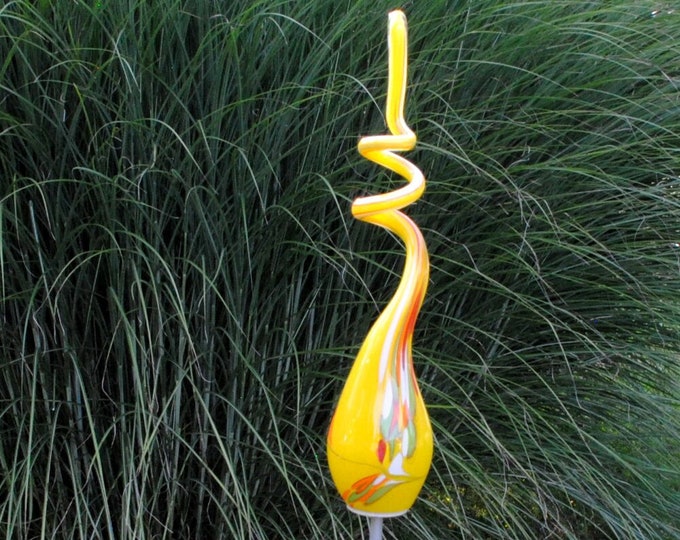 Flame Garden Sculpture - Yellow