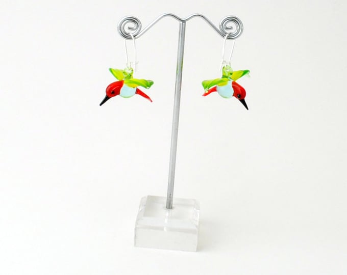 Glass Hummingbird Earrings