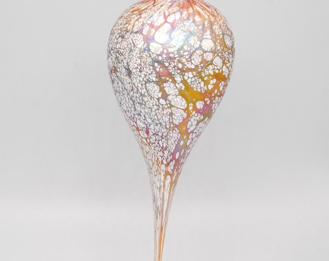 e00-68 Handblown Iridescent Cone Ornament