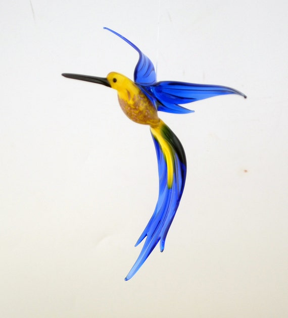 36-224 Aventurine Hummingbird Yellow Blue