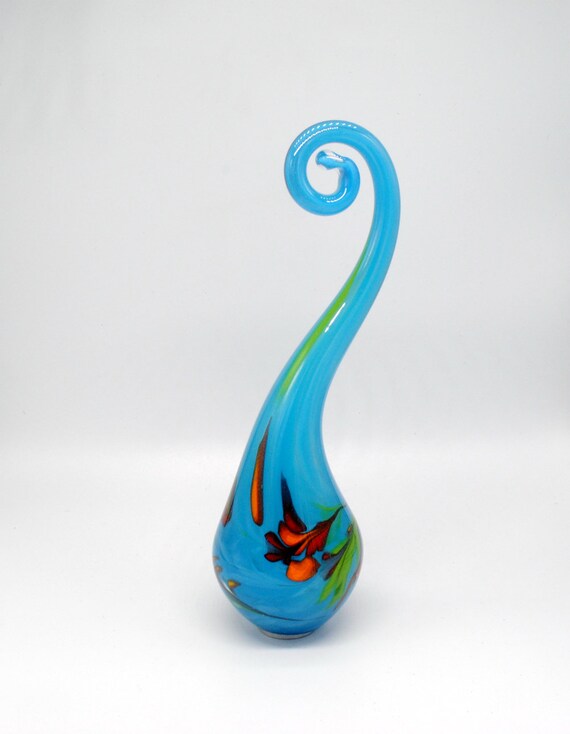 Swirly Garden Sculpture - Aqua