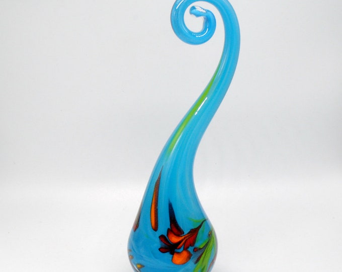 Swirly Garden Sculpture - Aqua