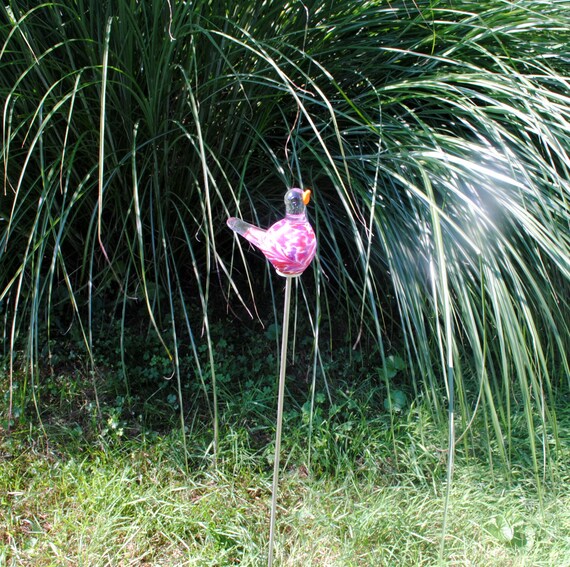 Chickadee Garden Sculpture - Mauve