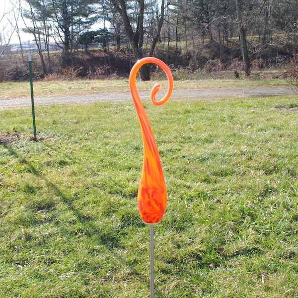 Large Swirly Garden Sculpture - Fire