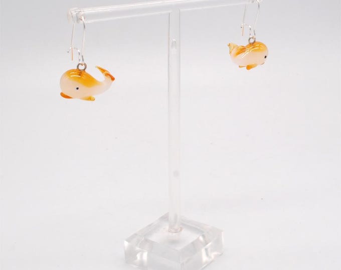 Miniature Whale Earrings