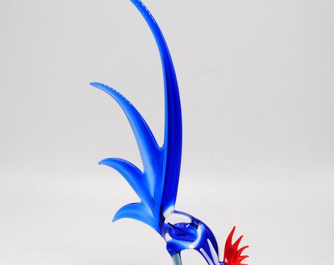 Pecking Rooster - Blue