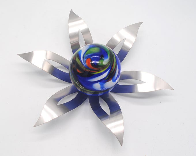 50-918 Flower Garden Sculpture - Blue multi