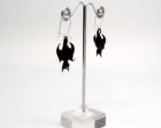 Sleeping Bat Earrings