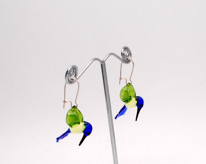 Glass Hummingbird Earrings