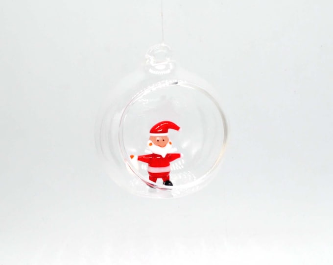 Christmas Ornament with Santa Holding A Sack