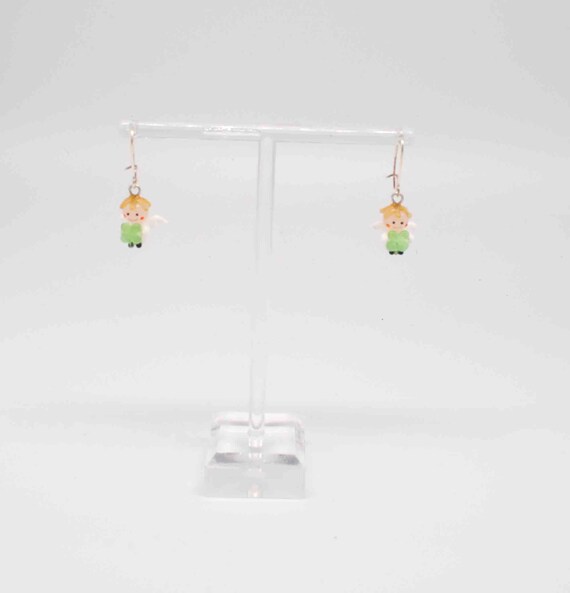 Angel with 4 Leaf Clover Earrings (1 pair)