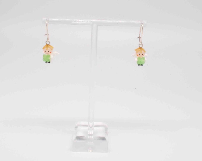 Angel with 4 Leaf Clover Earrings (1 pair)