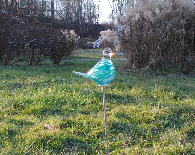 Chickadee Garden Sculpture - Jade