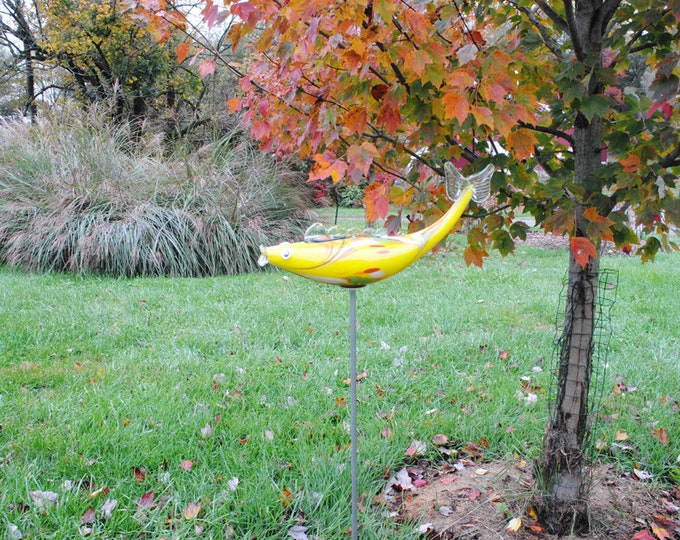 Fish Garden Sculpture - Yellow