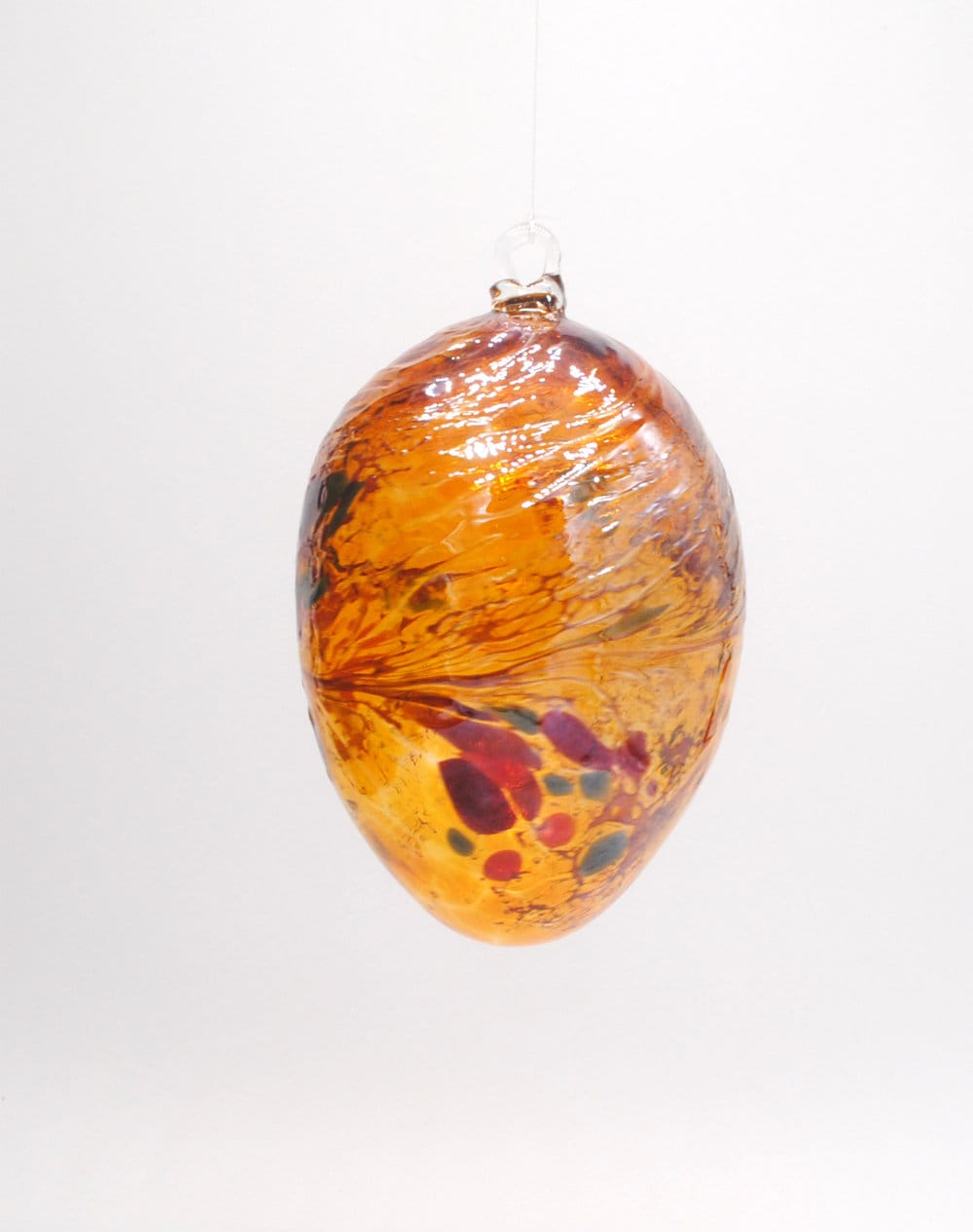 e00-69 Gold Iridescent Egg Suncatcher