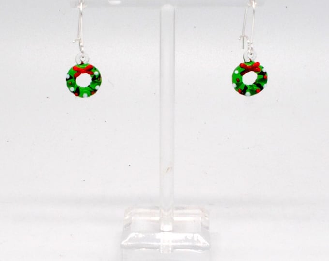 Miniature Glass Wreath Earrings (1 pair for price shown)