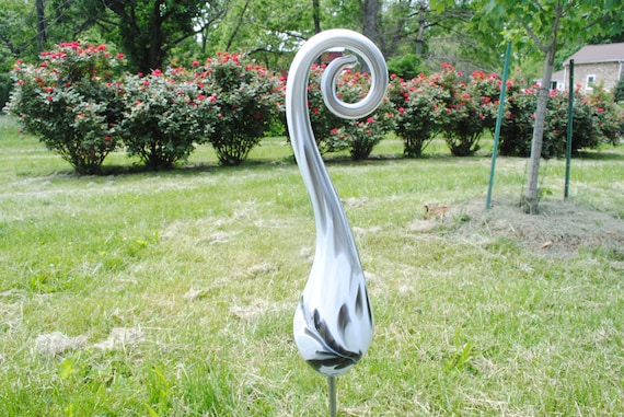 Swirly Garden Sculpture - Smoke