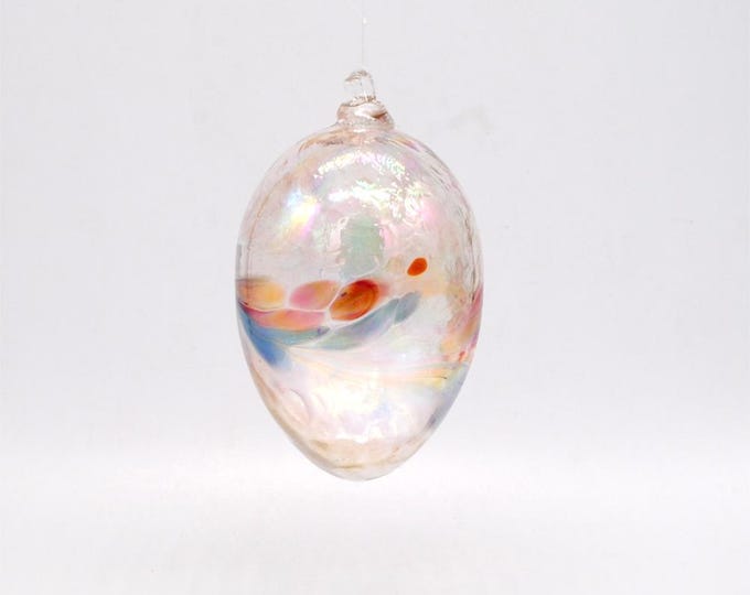 00-67  Iridescent Egg Suncatcher - Translucent
