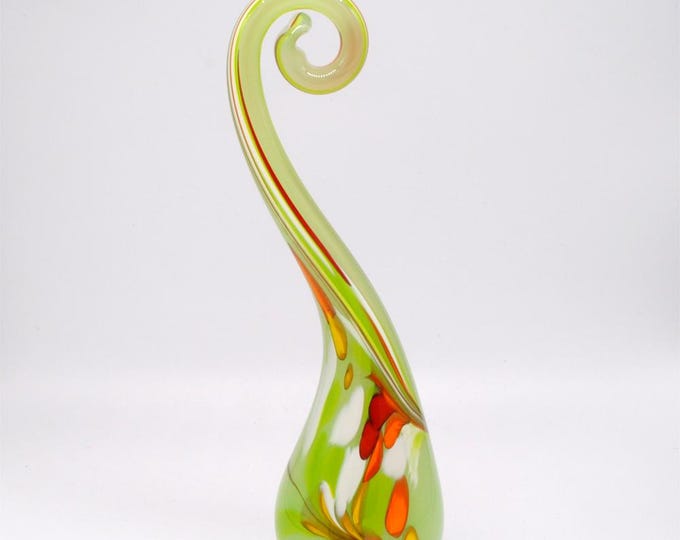 Swirly Garden Sculpture - Green Multi