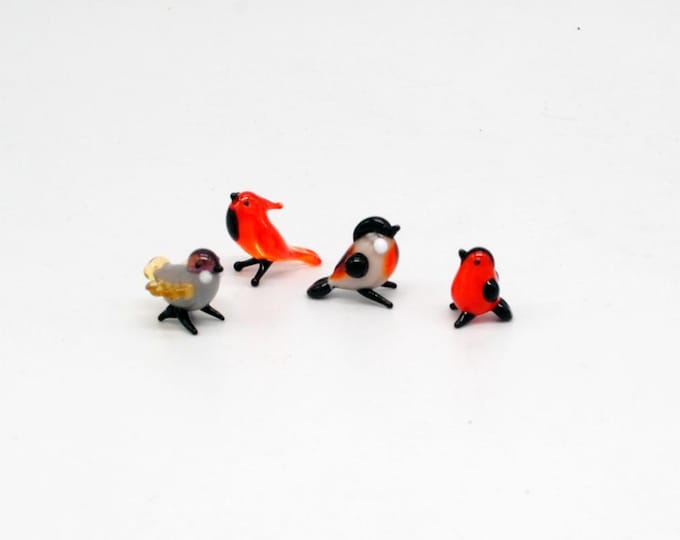 30-00 Set of 4 miniature Birds