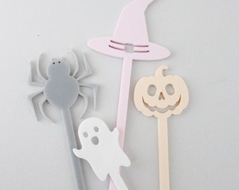 Halloween Drink Stirrers • Halloween Party Decor • Gift • Acrylic Drink Stirrers • Accessory • Party Favor • Drink Stirrer