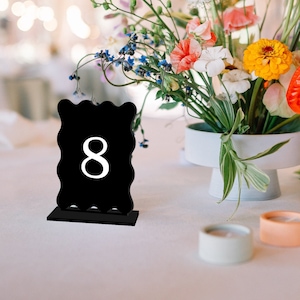 Groovy Waves Table Numbers  • Disco •  Table Number Wedding •Centerpieces Luxury Decorations • Custom • Wedding Table Number