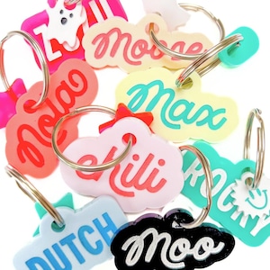 Custom Pet ID Tag for Collar, Personalized Dog ID Tag, Cat Name Tag, Unique Pet Tag, Engraved Pet Charm