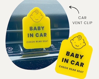 Baby In Car Seat Reminder: Car Vent Clip, Infant Safety