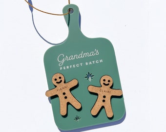 Custom Ornament for Grandparents, Perfect Batch Ornament, Gingerbread, Personalized
