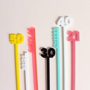 Custom Acrylic Drink Stirrers  • Place card • Wedding Decor • Favor • Stirrers Name • Drink Accessory • Acrylic • Party Favor • Birthday • 