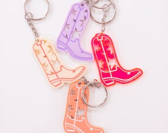 Cowboy Boot Keychain, Bachelorette Gift, Party Favor, Nash Bash