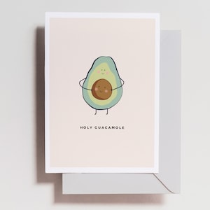 Funny Baby Shower Card - Funny Baby Card - Avocado Baby - Holy Guacamole - New Mom Card - New Baby Card - Funny drinking Card