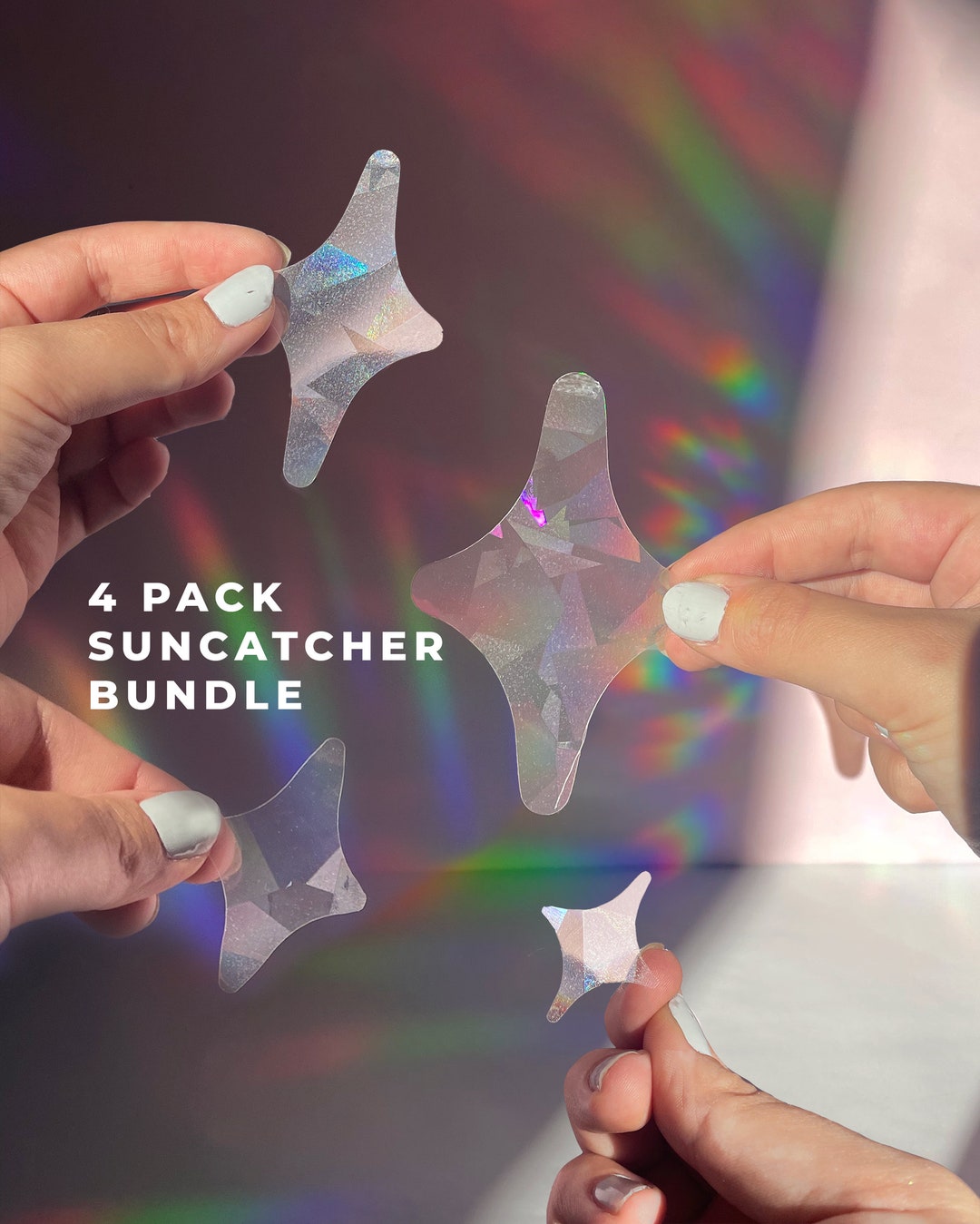 Sparkle Star Sun Catcher Sticker Set, Sticker Bundle, Set Suncatcher