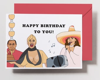 RHONY Birthday Card - Dorinda, Luann - - real housewives - happy birthday - greeting card - bravo - gift