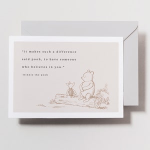 Ensemble de cartes de remerciement pour professeur Winnie l'ourson - moderne - ensemble de 6 - cadeau - ensemble de mots de remerciement - merci