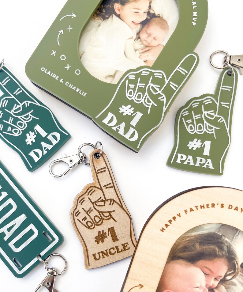 Father's Day Keychain, Father's Day Gift, #1 Dad, Gift for Dad, Gift for Papa, Gift for Grandpa, Gift for Uncle, Daddy image 5