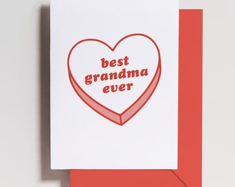 Best Grandma Ever Mother's Day Card, Mother's Day Greeting Card for Grandmother