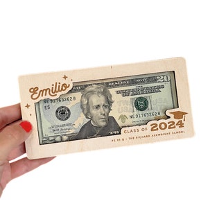 Personalized Graduation Money Holder: Class of 2024 Gift