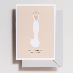 Carte de douche nuptiale, Robe de mariée, Future mariée, Fiançailles, Carte de mariage, Pour couple, Pour mariée, Carte mignonne, Félicitations, Carte de vœux