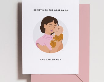 Mother's Day Card for Single Mother, Greeting card for mom