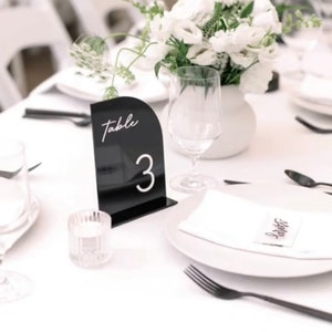 Half Arch Wedding Table Number Sign • Arch •  Table Number Wedding • Centerpiece Luxury Decorations • Custom • Wedding Table Numbers