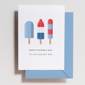 Carte de fête des pères amusante - blague papa - pop - sucette glacée - grand-père - carte de fête des pères pour grand-père - bonne fête des pères