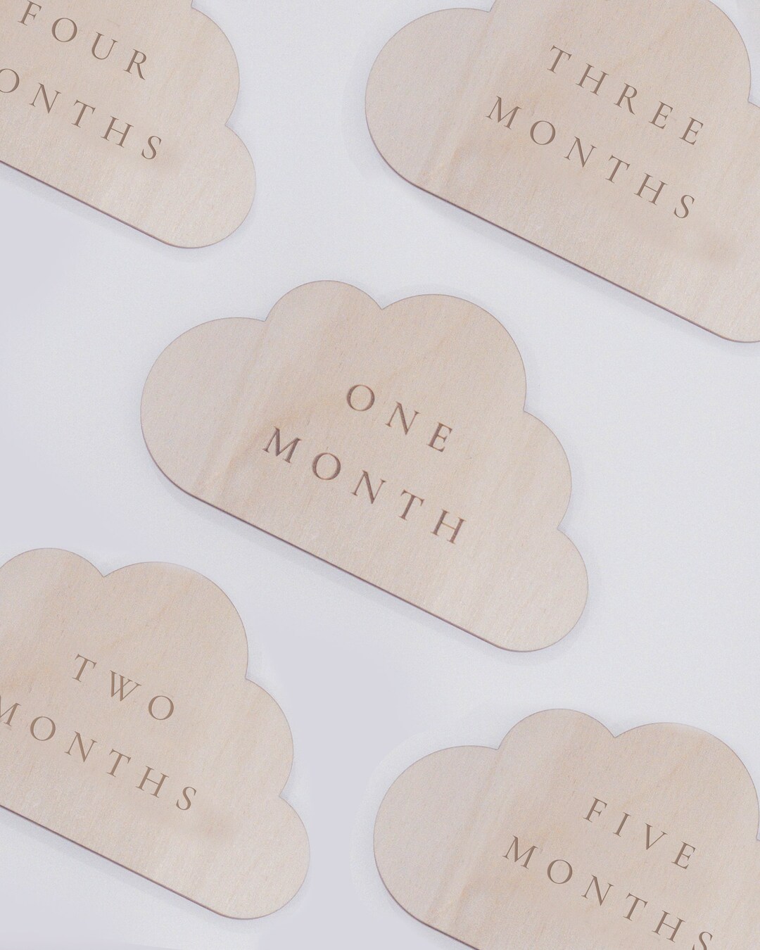 Baby Milestone Markers SVG Cloud Milestone Month Markers Etsy