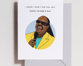 Stevie Wonder Father's Day Card, Funny Greeting Card