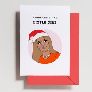 Rhoslc Card - Bravo Christmas Card - Mary Cosby Little Girl - Salt Lake City - Bravo Gift - Drôle de carte de vacances